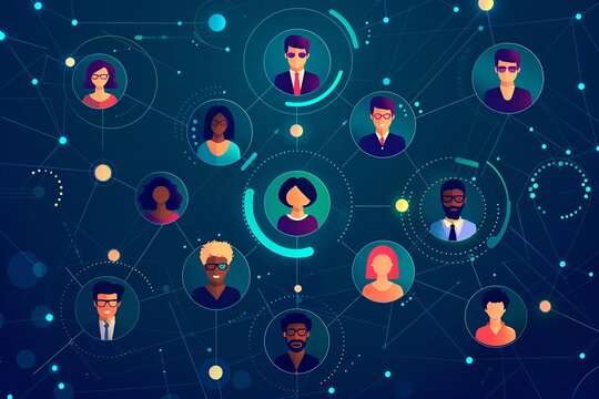 Vector graphic interface for Employment professionals, Interviewing and recruiting.