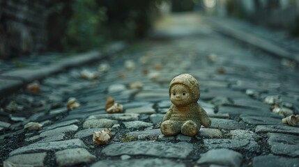 Forgotten Childhood On Cobblestone Path