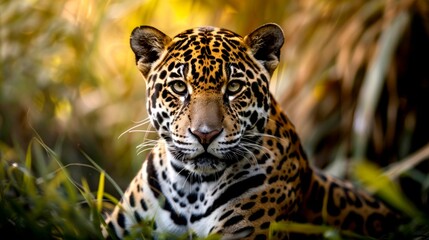 portrait jaguar in the jungle