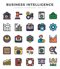 Business Intelligence Icon Bundle 25 Icons for Websites and Apps