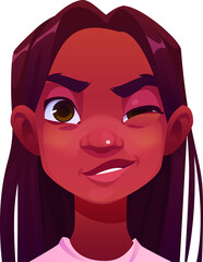 African Girl Wink Avatar
