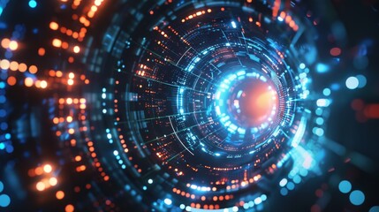 Obraz premium Abstract Futuristic Tunnel