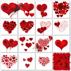 Valentines day s card templates set vector image