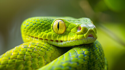 Obraz premium Welt Schlangen Tag internationaler Tag der Schlange am 16. Juli Schlange mit Schild blanko für Text isoliert Generative AI