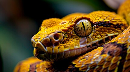 Obraz premium portrait of yellow snake 