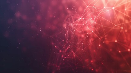 Fototapeta premium Red and Blue Geometric Background With Lines and Dots