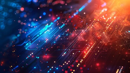 Obraz premium Colorful Abstract Background With Lights and Dots