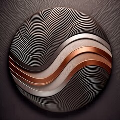 Round modern art with texture