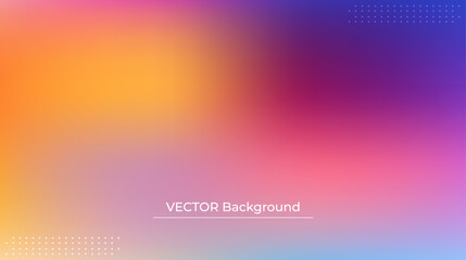 Smooth and blurry colorful gradient mesh background. Modern bright rainbow colors. Easy editable soft colored vector banner template. Premium quality