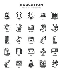 Education icons set. Vector illustration.