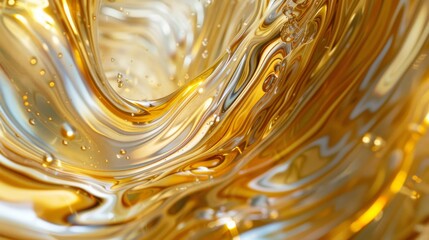 Golden Swirl Abstract Background For Holiday Design