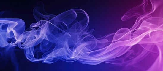 Fototapeta premium blue and purple gradient colored smoke on a dark background