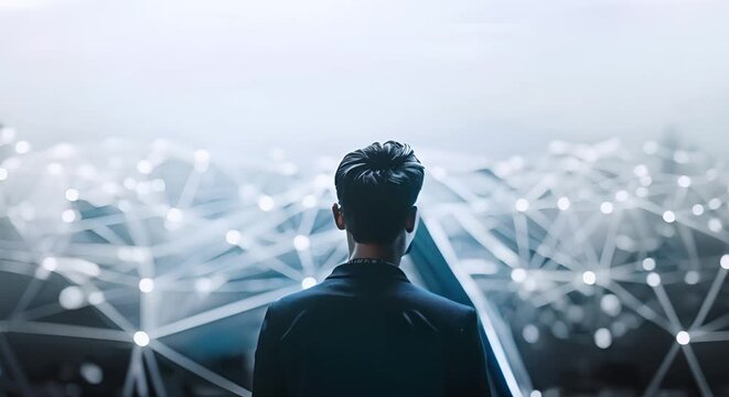 Managing a virtual global logistics network interface: A businessman's perspective. Concept Global Logistics Network, Virtual Operations, Business Strategy, Technology Integration