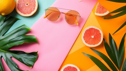 Minimalist summer offer design with vibrant colors and clean layout