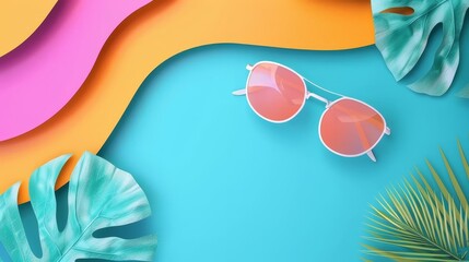 Minimalist summer offer design with vibrant colors and clean layout