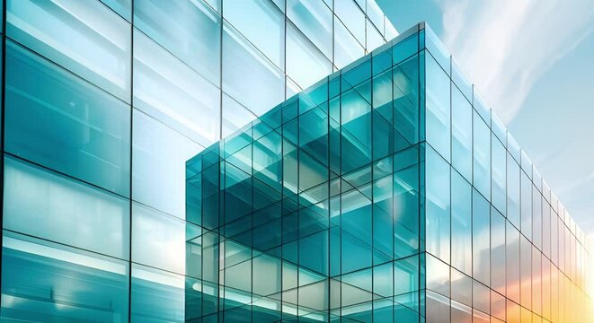 Modern business building with glass windows aluminum panels steel frame and diagonal cladding. Concept Architecture, Exterior Design, Modern Building, Glass Facade, Steel Structure