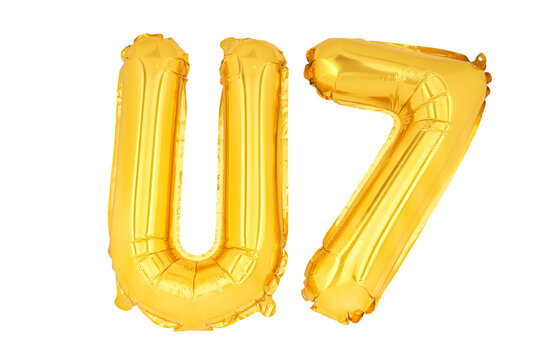 Golden word and number U7 isolate no white background.png