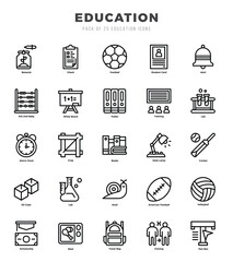 Education Icon Bundle 25 Icons for Websites and Apps