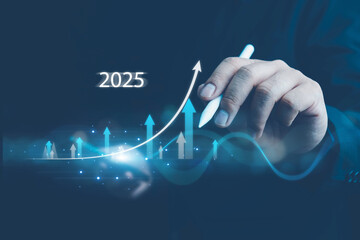 2025 business growth, new year marketing plan continue to increase return. Development to success...