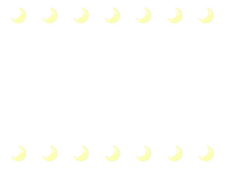 4:3 アニメ風かわいいお月様フレーム⭐︎PNG