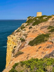 Coast of Portimao, Algarve, Portugal Atlantic Ocean, hiking trails, route