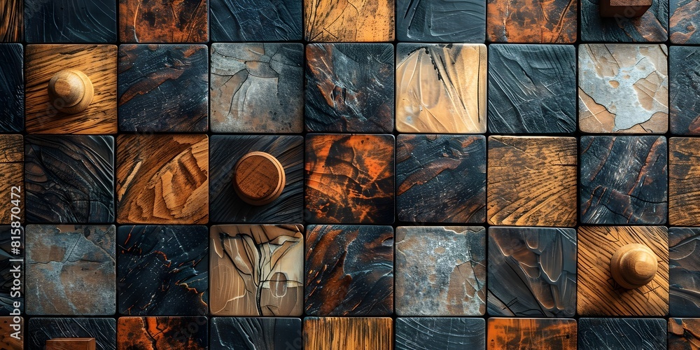 Aufkleber patterns and textures for aesthetic balance in abstract board game design