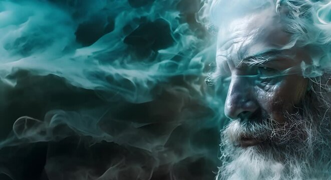 Zeus: King of the Gods and God of Sky and Thunder in Ancient Greek Mythology. Concept Mythology, Ancient Greece, Zeus, King of the Gods, God of Sky and Thunder