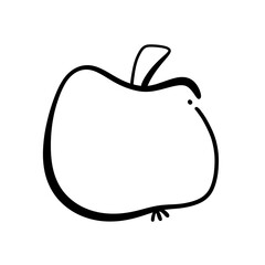 Яркое яблоко, нарисованное одной линией. Воплощение современного минимализма и стиля. Подходит для дизайна веб-сайтов и печатных материалов