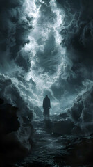 Malevolent Entity Emerging from the Shadowy Depths of the Eldritch Underworld