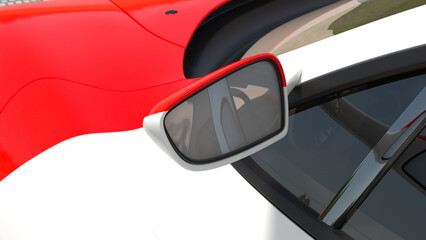 Modern Car part closeup isolated