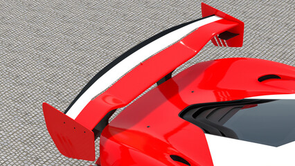 Modern Car part closeup isolated
