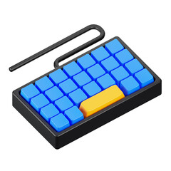 3d rendering keyboard icon. 3d business icon concept