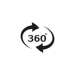 360 Degree View Related Vector Icons design template
