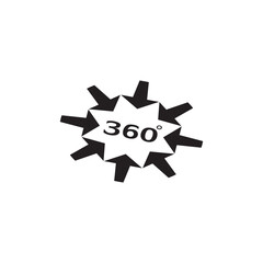 360 Degree View Related Vector Icons design template