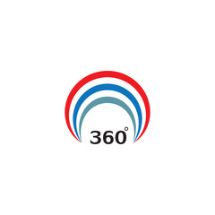 360 Degree View Related Vector Icons design template