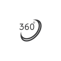 360 Degree View Related Vector Icons design template
