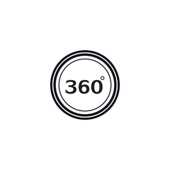 360 Degree View Related Vector Icons design template