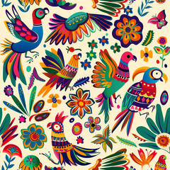 Mexican symbols design template of traditional vector image