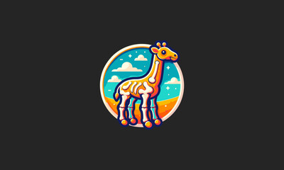 logo design of a giraffe vector logo design