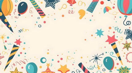 Colorful Explosion of Festive Decor Elements