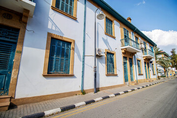 Historical street view in the Lefkosa Cyprus