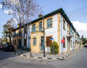 Naklejka premium Historical street view in the Lefkosa Cyprus