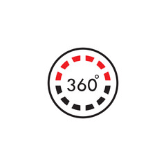 360 Degree View Related Vector Icons design template