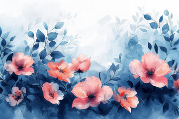 Floral Watercolor Composition Banner