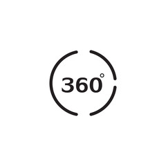 360 Degree View Related Vector Icons design template