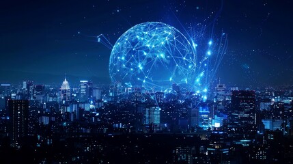 Background digital network in the world