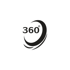 360 Degree View Related Vector Icons design template