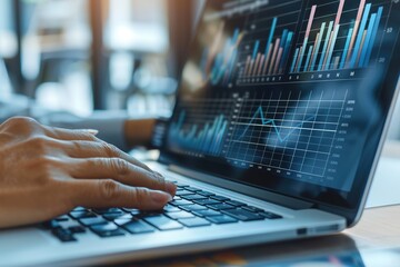 businesswoman hands typing on a laptop