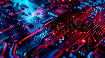 Obraz premium background pcb digital computer