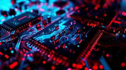 Fototapeta premium background pcb digital computer